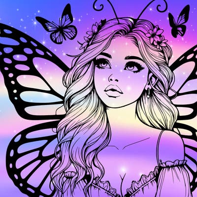 butterfly fairy realistic girl