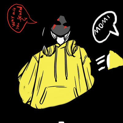 girl in oversized hoodie