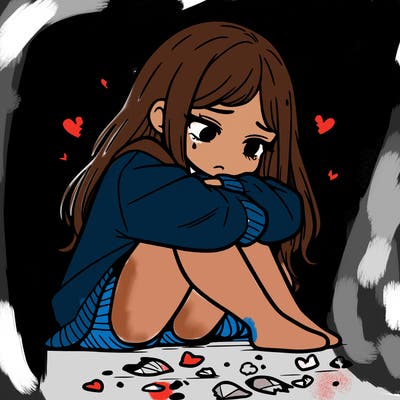 a girl after a breakup