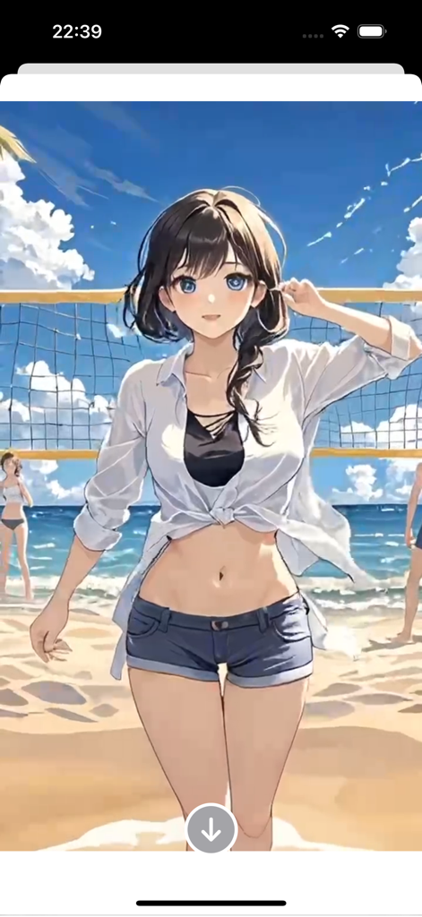 video to live photo converter - Anime-Mädchen am Strand dynamische Live-Wallpaper-Vorschau