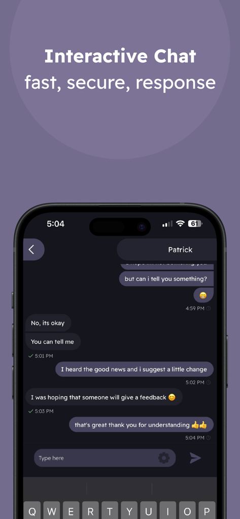 Fadfadah Chat - Fadfadah Chat app interface displaying an interactive messaging conversation