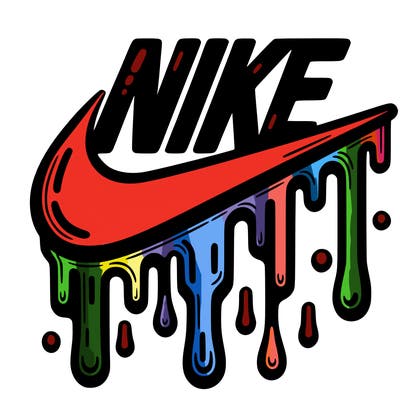 dripping nike logo