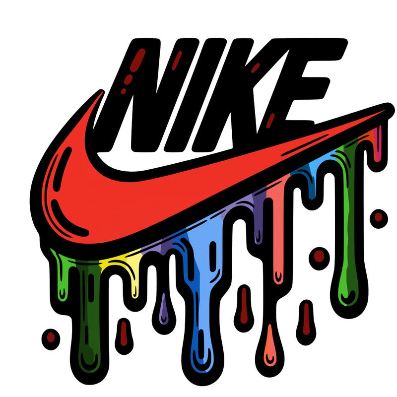 dripping nike logo