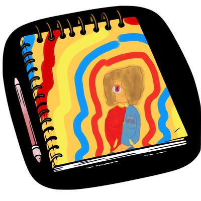 a blank sketch pad