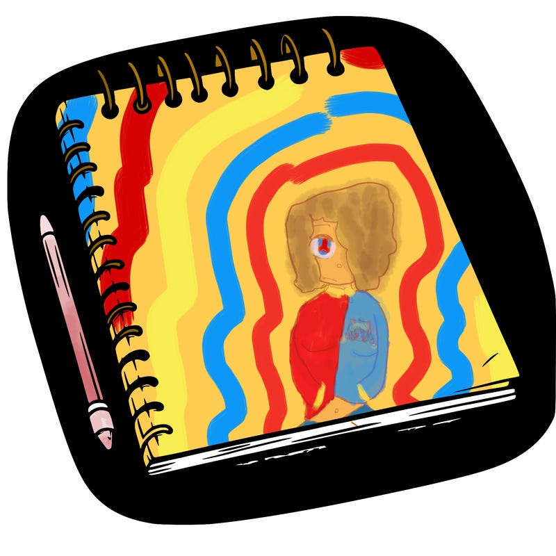 a blank sketch pad