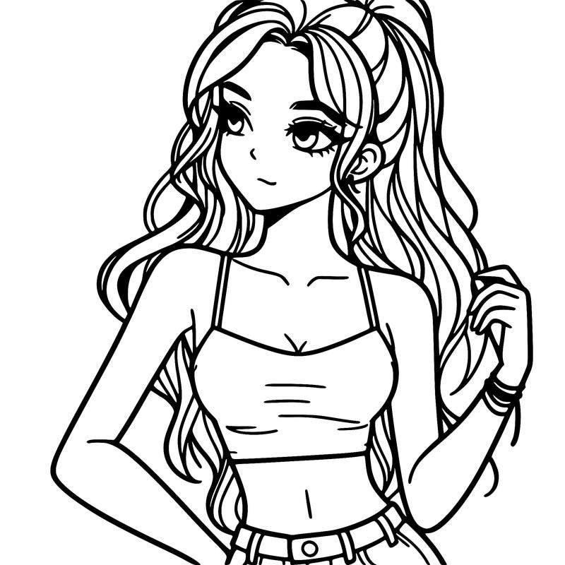 girl in crop top