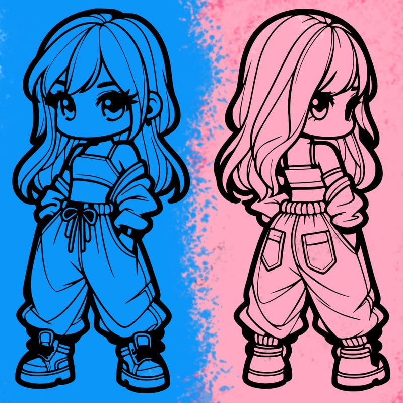 girl in crop top and baggy pants