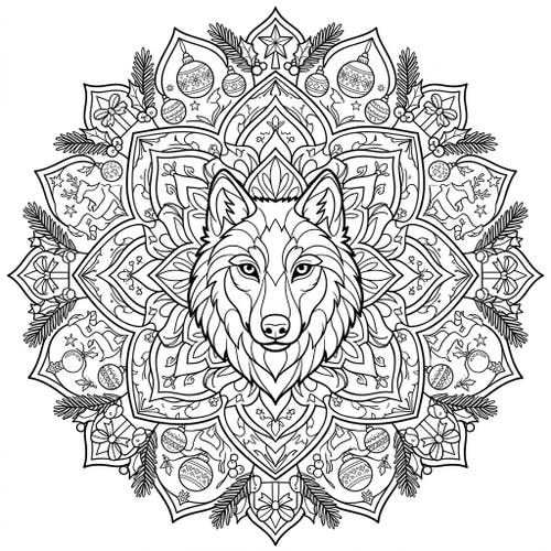 Wolf Mandalas