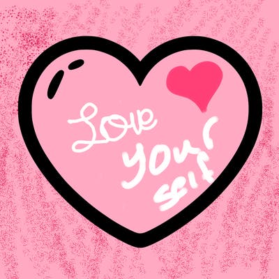 a blank heart