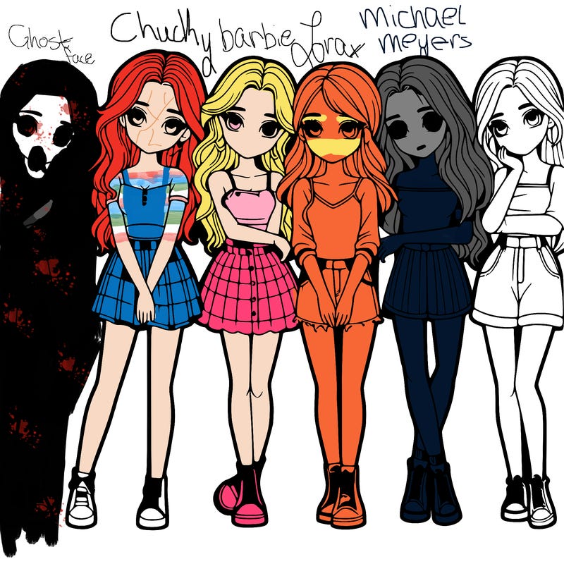 a group of girls realistic