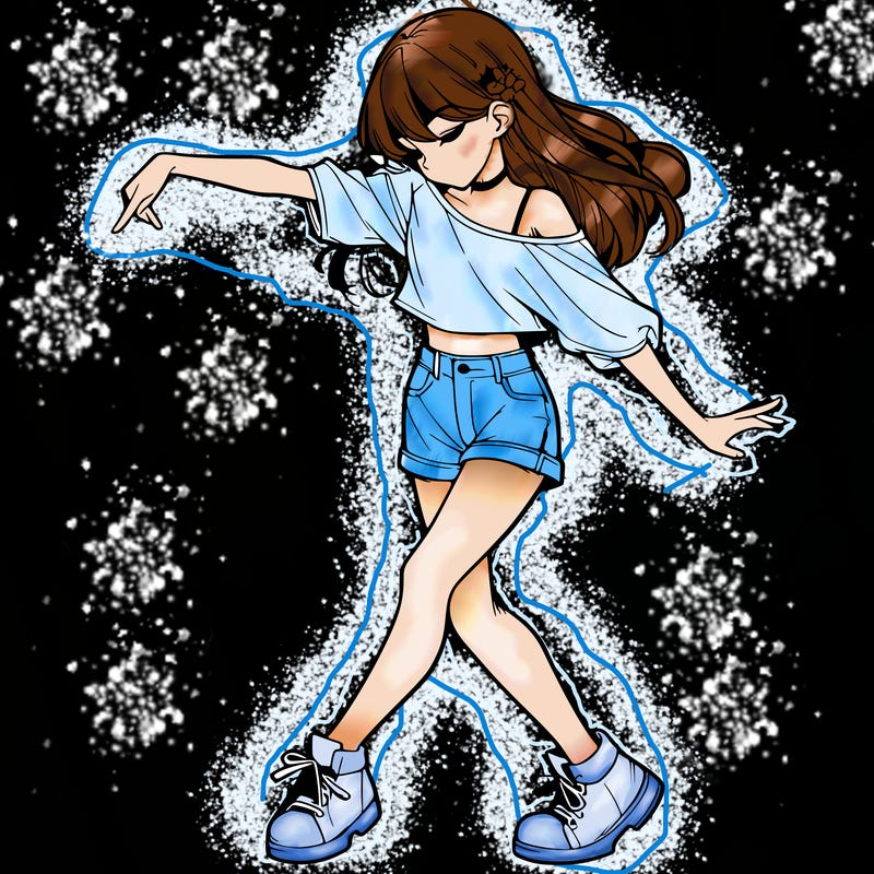 realistic girl danceing