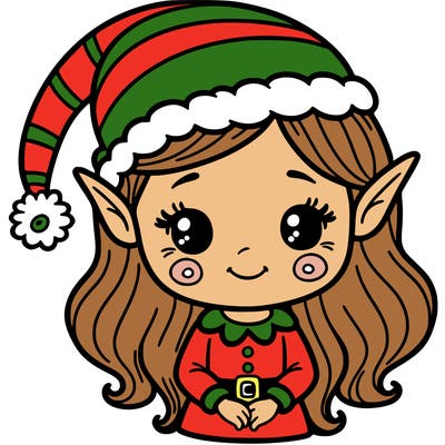 christmas elf girl