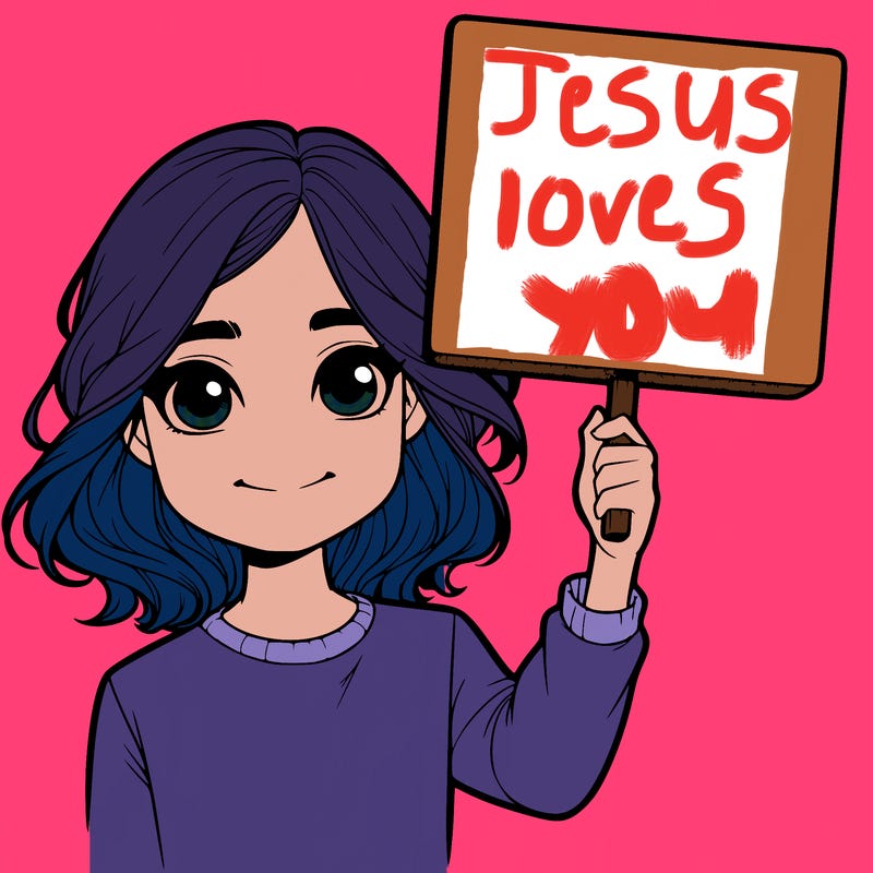 realistic girl holding up a sign