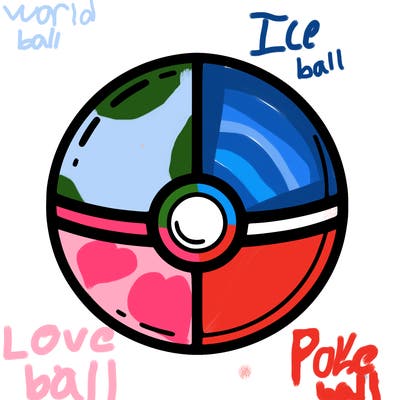 a split pokeball
