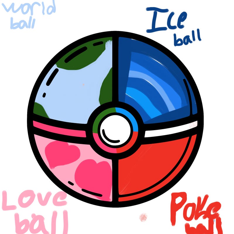 a split pokeball