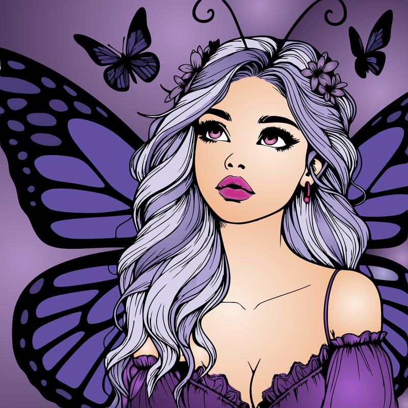 butterfly fairy realistic girl