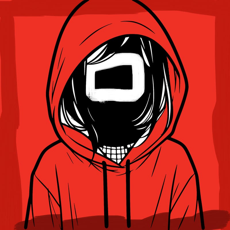 faceless girl in hoodie