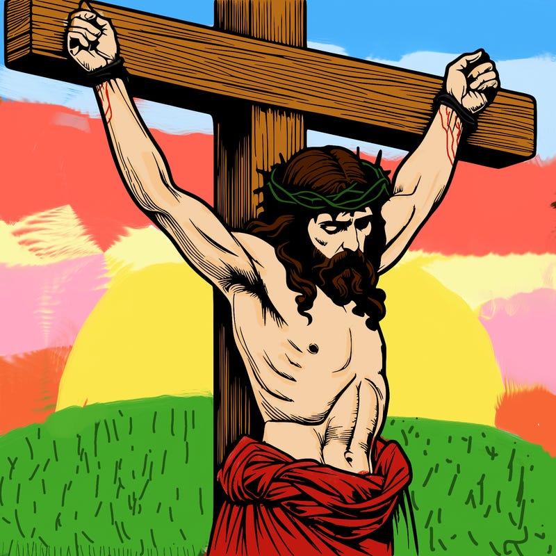 jesus realistic on the cross
