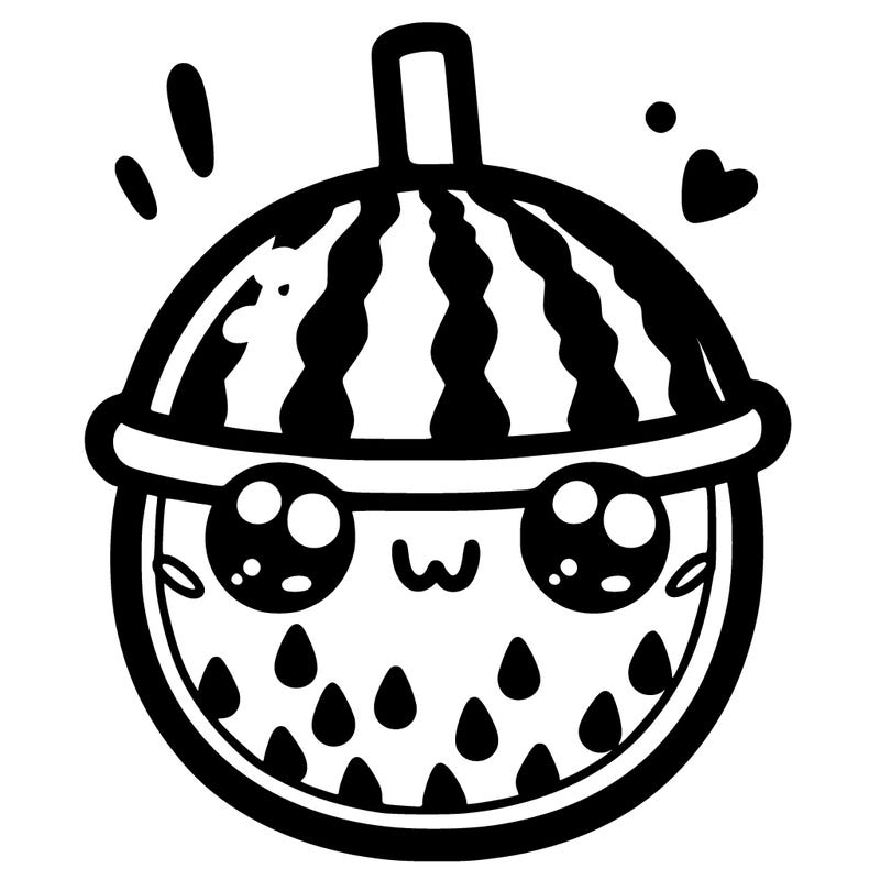 cute watermelon cute boba