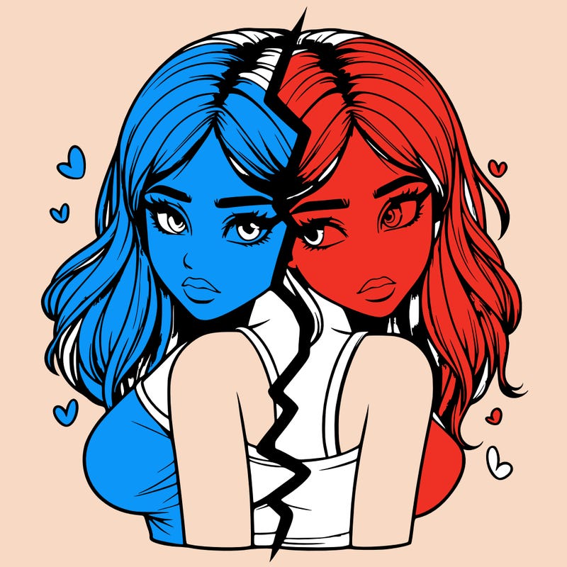 realistic girl split