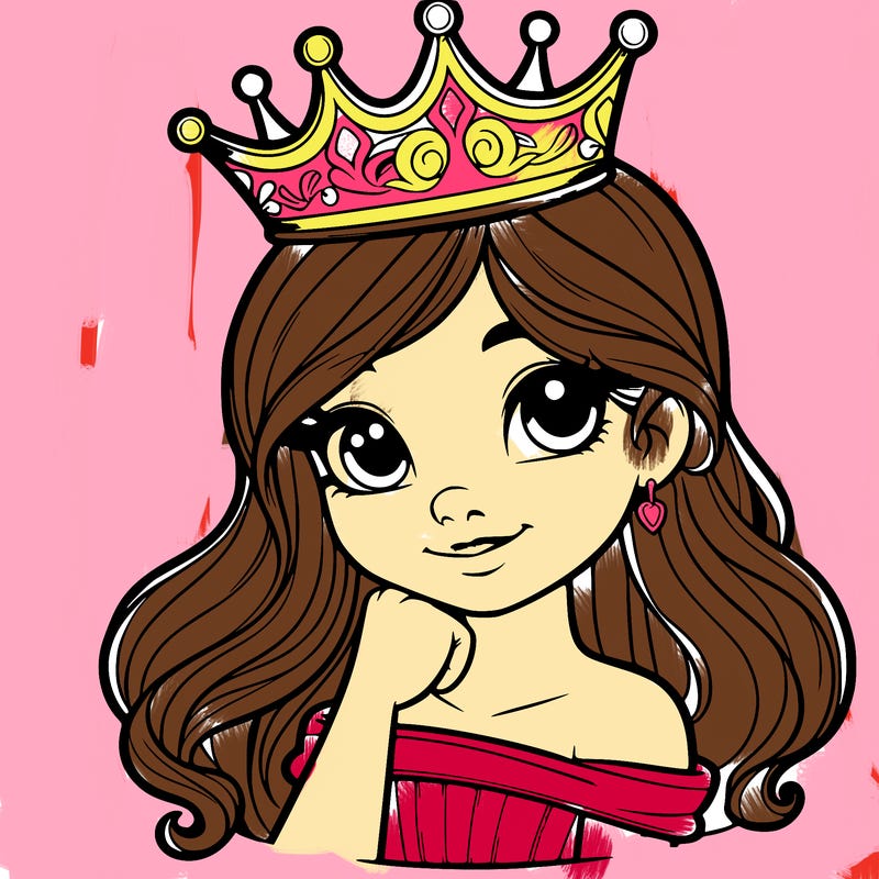 a realistic princess with a realistic crown