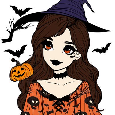 halloween realistic girl