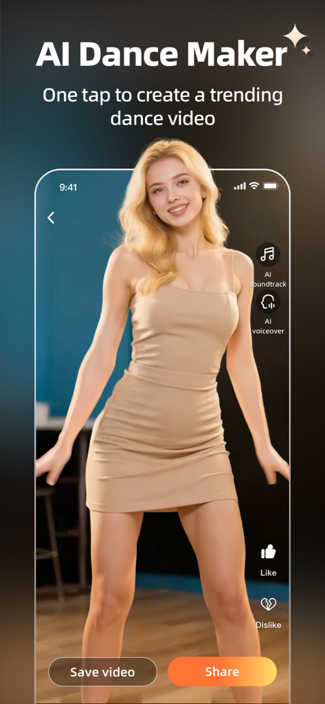 PictoPop AI Dance Maker interface for creating viral dance videos