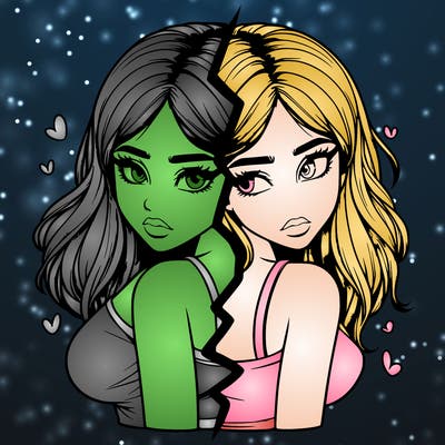 realistic girl split