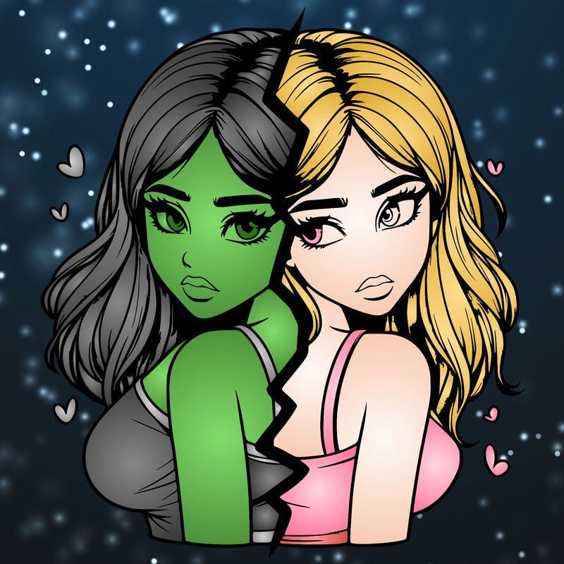 realistic girl split