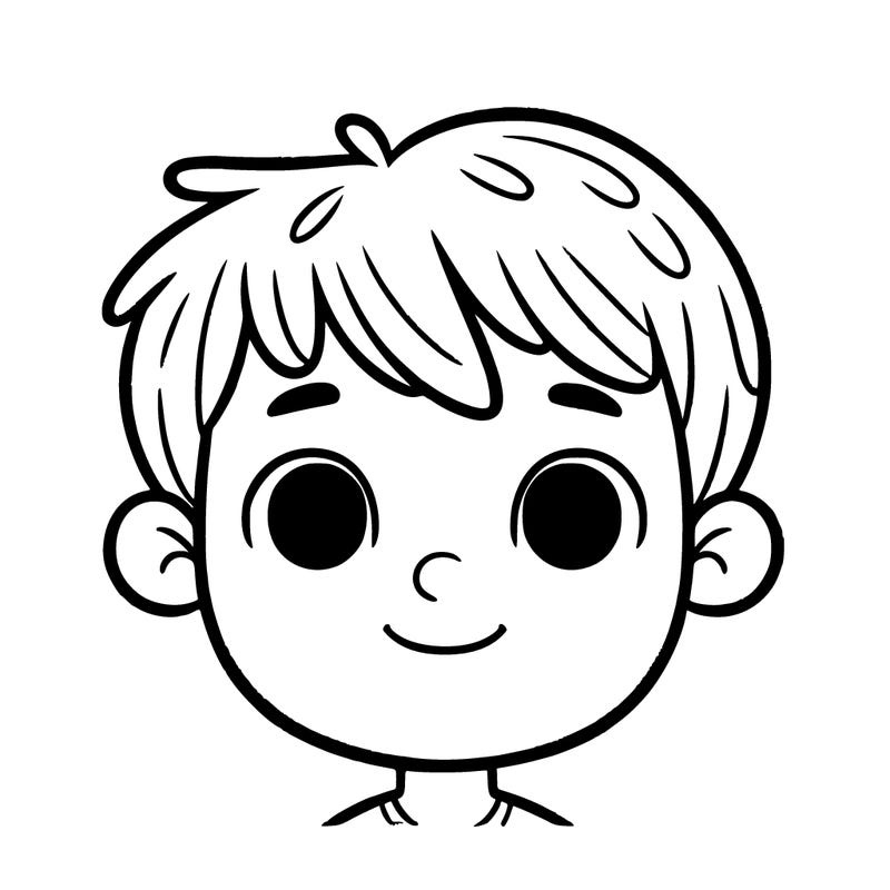 face of a five year old boy