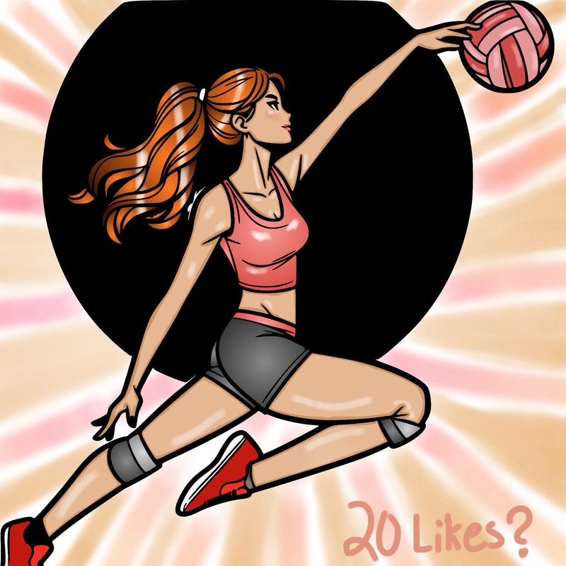 woman playing volleyball