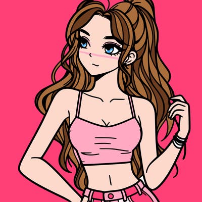 girl in crop top