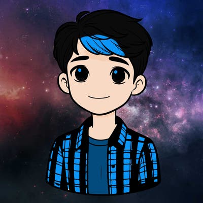 a realistic boy with short hair and a plaid shirt on