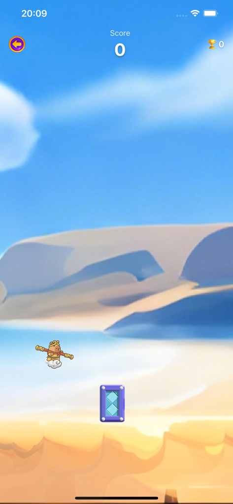 Offline Games for Watch! - Capybara character dressed as Monkey King on a flying cloud in a mobile game