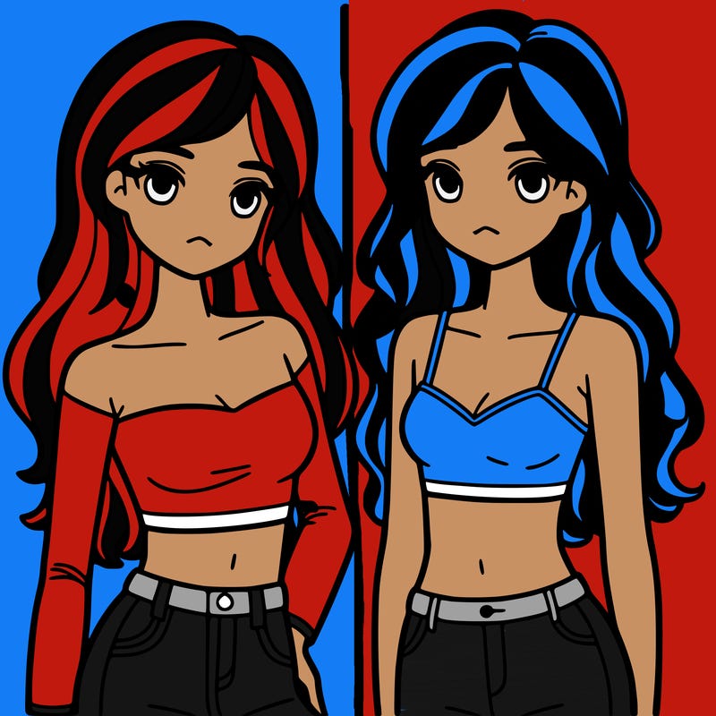 two girls in a crop top
