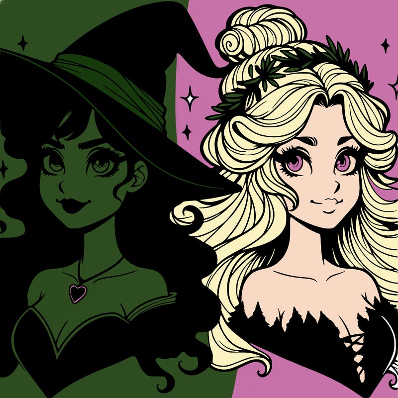 elphaba and glinda from wicked movie