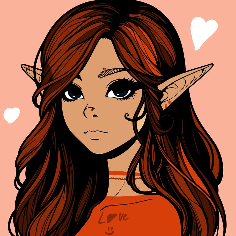 elf girl realistic dark fantasy