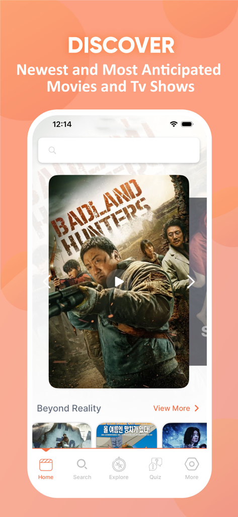 DramaCool: Kdrama Movie & Show - DramaCool 앱 홈 화면에서 추천 한국 영화 및 TV 쇼를 보여줌