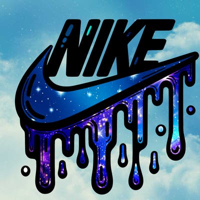 dripping nike logo