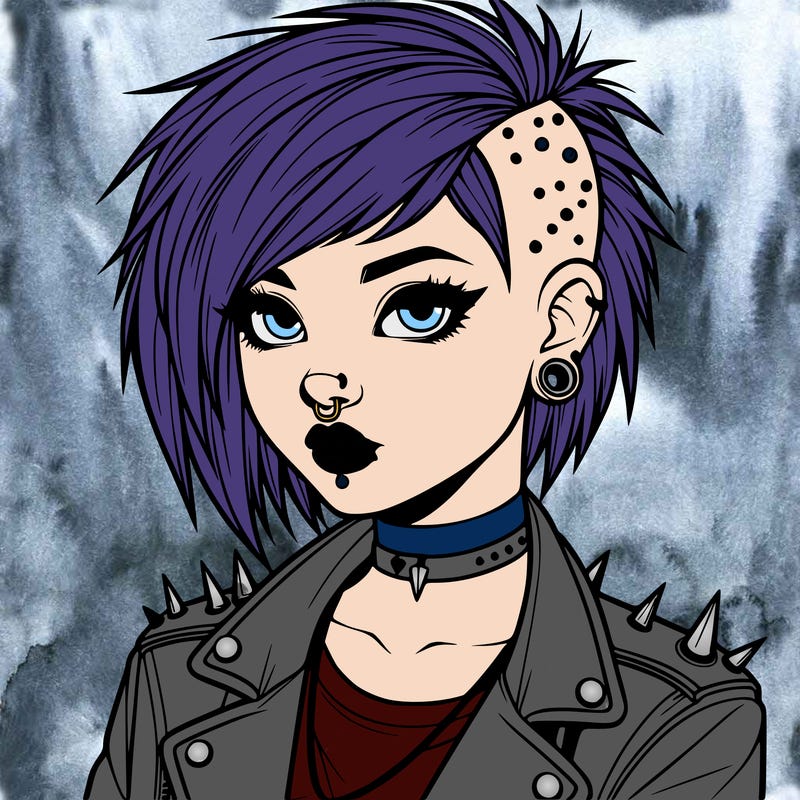 realistic punk girl