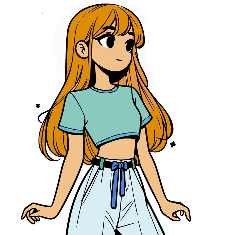 girl in a cute crop top