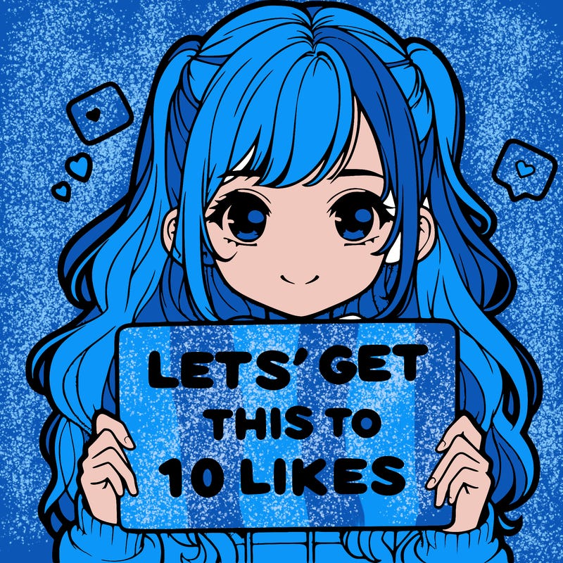 girl holding up sign that says let’s get this to 10 likes realistic
