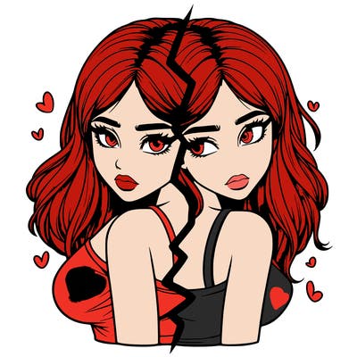 realistic girl split