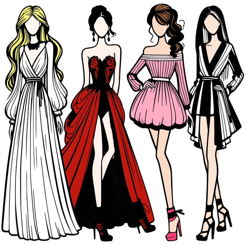 fashion models dresses