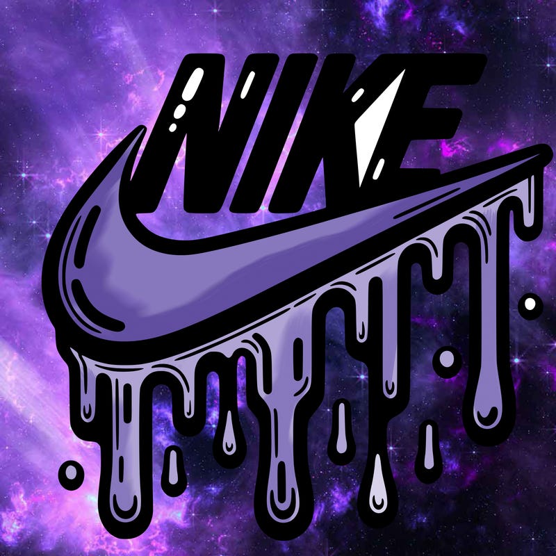 dripping nike logo