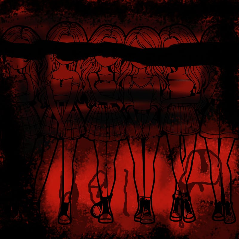 a group of girls realistic