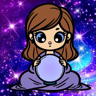 girl with a glowing orb