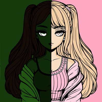 realistic girl split