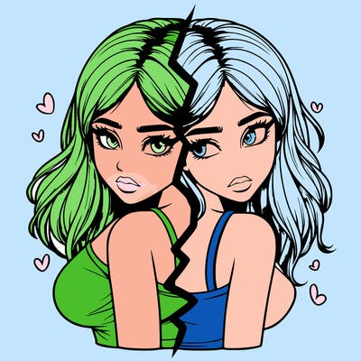 realistic girl split