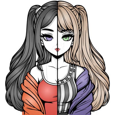 realistic girl split